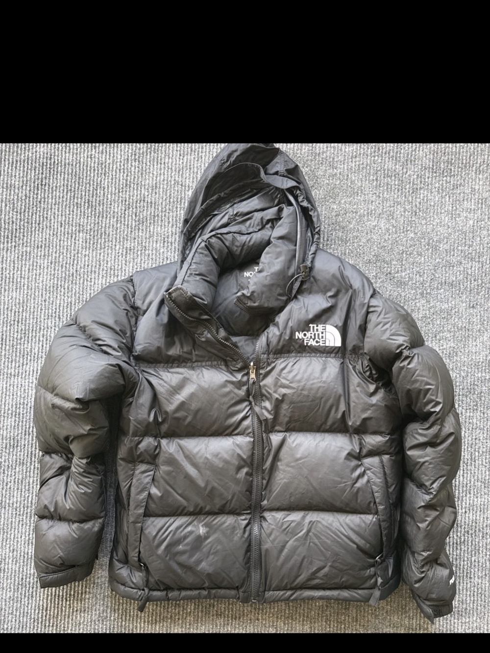 The North Face women's puffer black jacket Nuptse size L